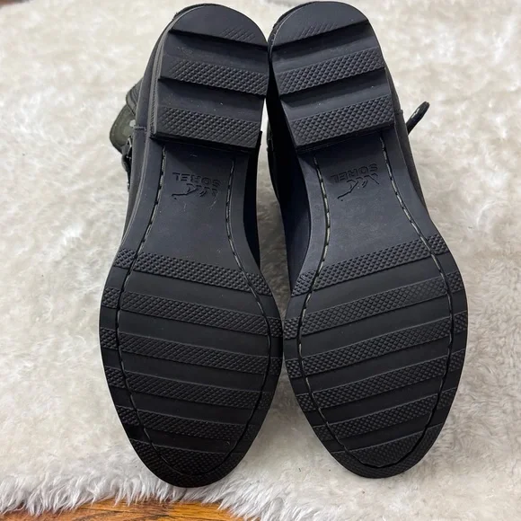 Sorel Danica Waterproof Black Leather Ankle Booties Ss 8 - Picture 13 of 13